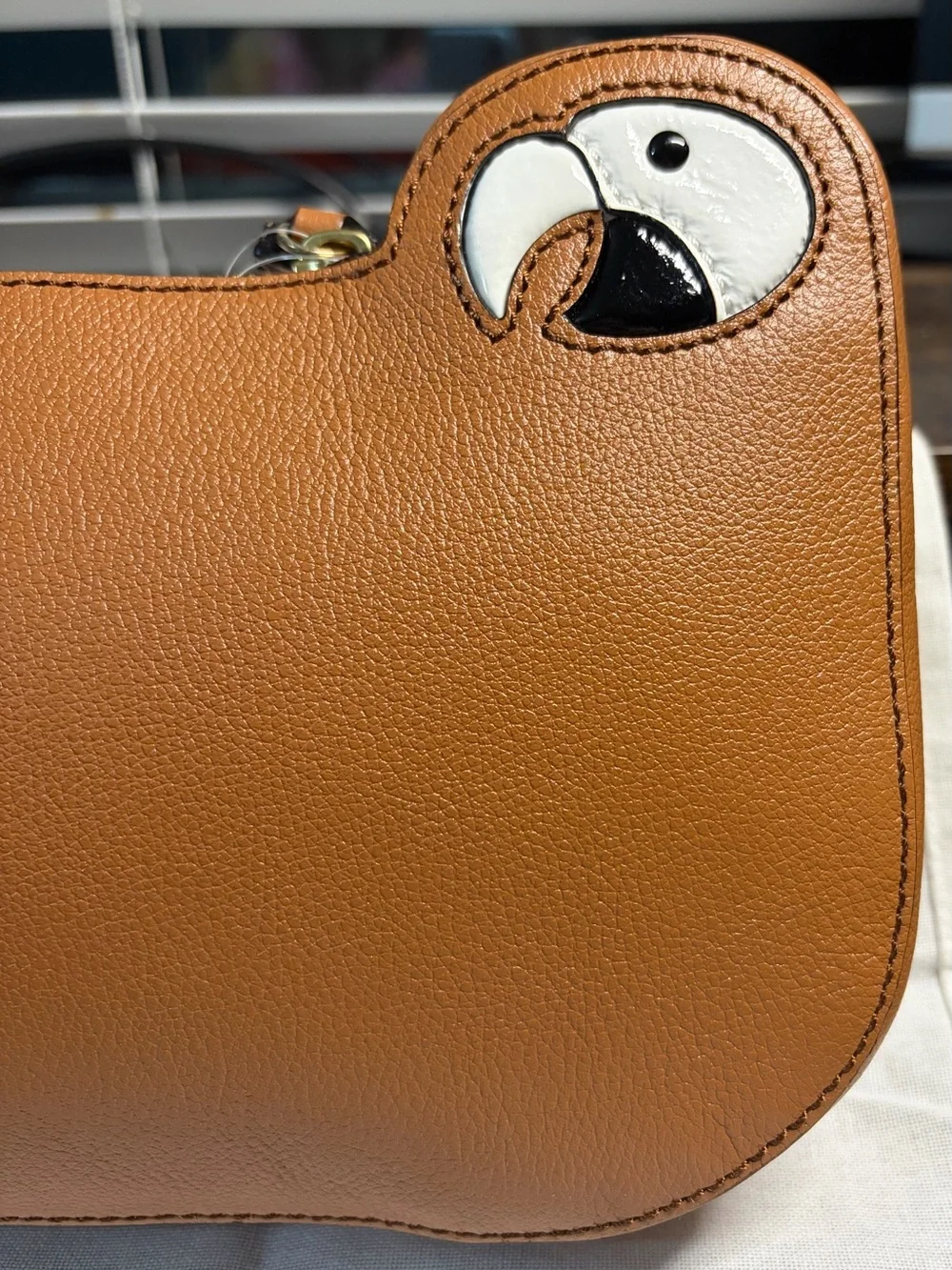 kate spade Colorblock Macaw Parrot Wristlet/Clutch in Orange, Yellow, Blue & Tan